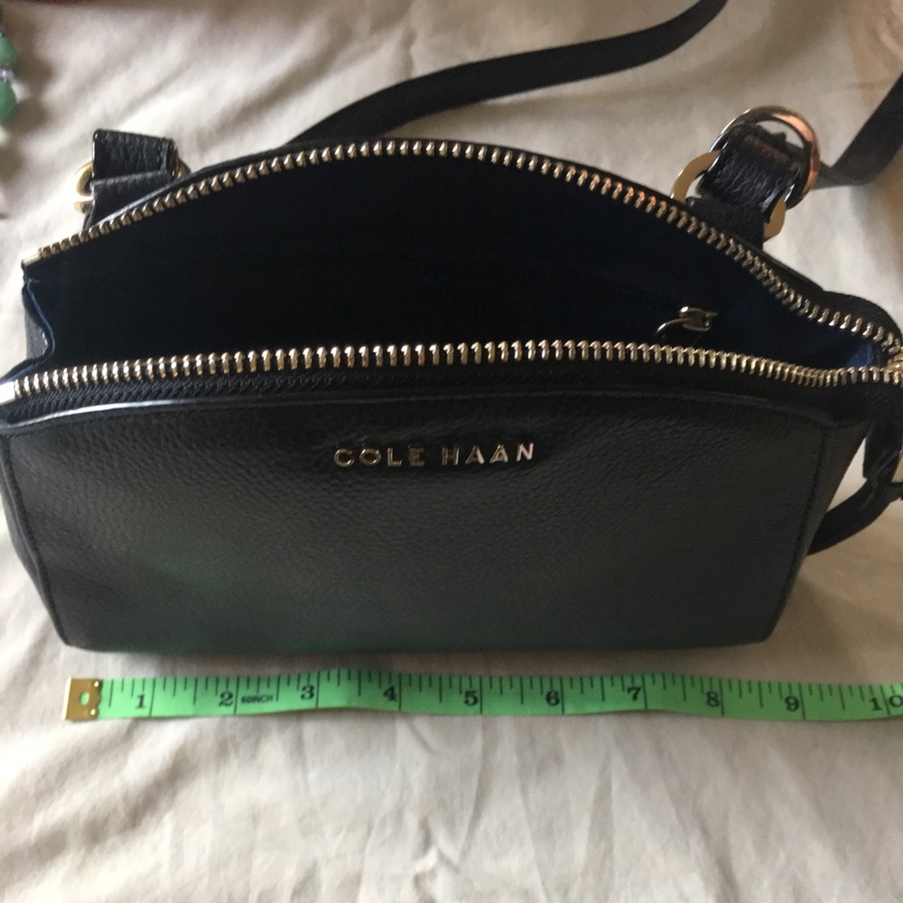 Cole Haan mini crossbod black peb leath never used